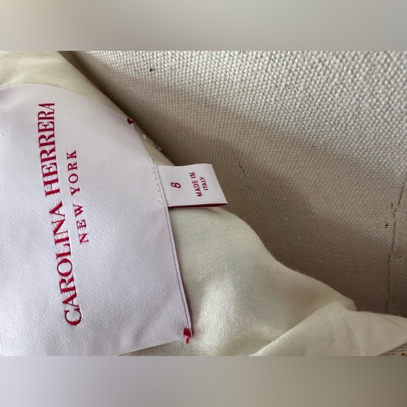 Carolina Herrera Cherry Draped Midi Dress - Picture 11 of 14